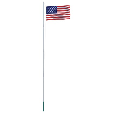 vidaXL Σημαία Ηνωμένων Πολιτειών Αμερικής 6,2 μ. με Ιστό Αλουμινίου