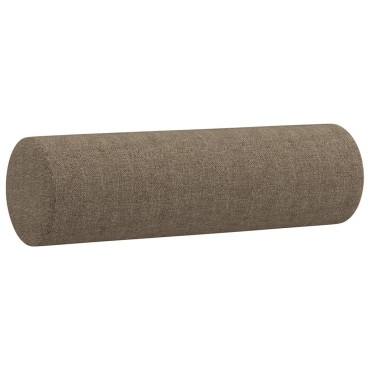 vidaXL Μαξιλάρια Διακοσμητικά 2 τεμ. Taupe Ø15 x 50 εκ. Υφασμάτινα