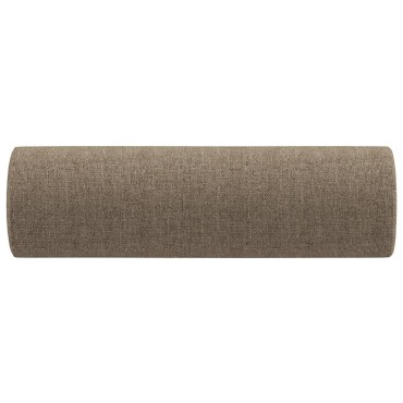 vidaXL Μαξιλάρια Διακοσμητικά 2 τεμ. Taupe Ø15 x 50 εκ. Υφασμάτινα