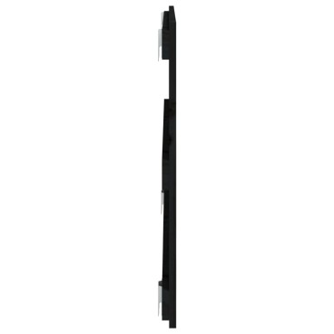 vidaXL Κεφαλάρι Τοίχου Μαύρο 108x3x60cm από Μασίφ Ξύλο Πεύκου 1 τεμ.