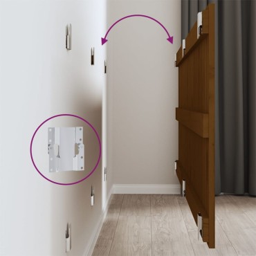 vidaXL Κεφαλάρι Τοίχου Μελί 147x3x60cm από Μασίφ Ξύλο Πεύκου 1 τεμ.