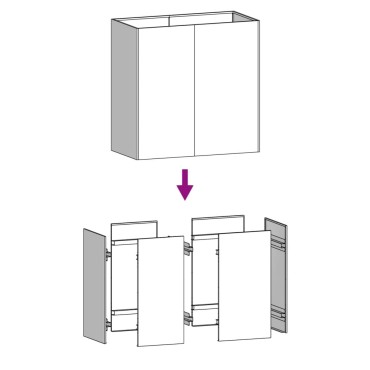 vidaXL Κεφαλάρι Τοίχου Γκρι 108x3x60cm από Μασίφ Ξύλο Πεύκου 1 τεμ.
