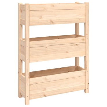 vidaXL Ζαρντινιέρα 77x25x104,5 εκ. από Μασίφ Ξύλο Πεύκου