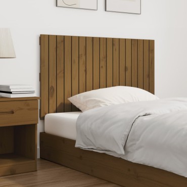 vidaXL Κεφαλάρι Τοίχου Μελί 108x3x60cm από Μασίφ Ξύλο Πεύκου 1 τεμ.