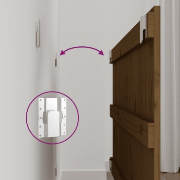 vidaXL Κεφαλάρι Τοίχου Μελί 95,5x3x60cm από Μασίφ Ξύλο Πεύκου 1 τεμ.