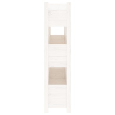 vidaXL Ζαρντινιέρα 112x25x104,5 εκ. Λευκό από Ξύλο Πεύκου