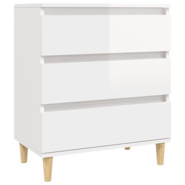 vidaXL Ντουλάπι Γυαλιστερό Λευκό 60x35x70cm από Επεξεργασμένο Ξύλο 1 τεμ.