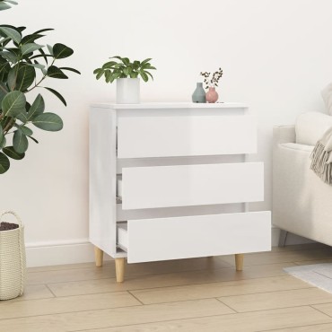 vidaXL Ντουλάπι Γυαλιστερό Λευκό 60x35x70cm από Επεξεργασμένο Ξύλο 1 τεμ.