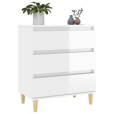 vidaXL Ντουλάπι Γυαλιστερό Λευκό 60x35x70cm από Επεξεργασμένο Ξύλο 1 τεμ.