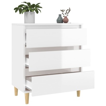 vidaXL Ντουλάπι Γυαλιστερό Λευκό 60x35x70cm από Επεξεργασμένο Ξύλο 1 τεμ.