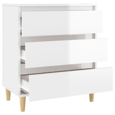 vidaXL Ντουλάπι Γυαλιστερό Λευκό 60x35x70cm από Επεξεργασμένο Ξύλο 1 τεμ.