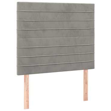 vidaXL Κεφαλάρια Κρεβατιού 2 τεμ. Αν. Γκρι 90x5x78/88cm Βελούδινο