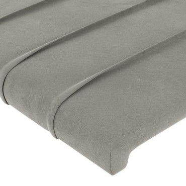 vidaXL Κεφαλάρια Κρεβατιού 2 τεμ. Αν. Γκρι 90x5x78/88cm Βελούδινο