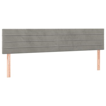 vidaXL Κεφαλάρια Κρεβατιού 2 τεμ. Αν. Γκρι 90x5x78/88cm Βελούδινο