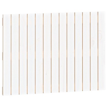 vidaXL Κεφαλάρι Τοίχου Λευκό 82,5x3x60cm από Μασίφ Ξύλο Πεύκου 1 τεμ.