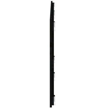 vidaXL Κεφαλάρι Τοίχου Μαύρο 159,5x3x60cm από Μασίφ Ξύλο Πεύκου 1 τεμ.
