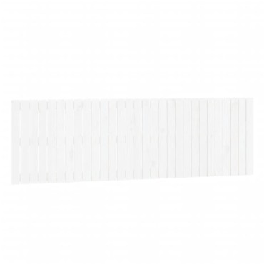 vidaXL Κεφαλάρι Τοίχου Λευκό 185x3x60cm από Μασίφ Ξύλο Πεύκου 1 τεμ.