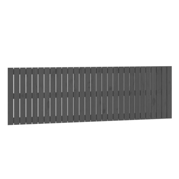 vidaXL Κεφαλάρι Τοίχου Γκρι 185x3x60cm από Μασίφ Ξύλο Πεύκου 1 τεμ.