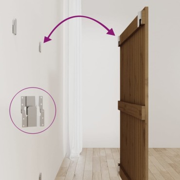vidaXL Κεφαλάρι Τοίχου Μελί 95,5x3x90cm από Μασίφ Ξύλο Πεύκου 1 τεμ.