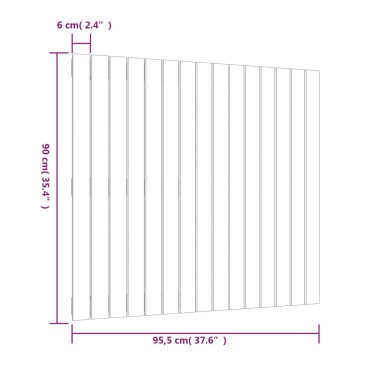 vidaXL Κεφαλάρι Τοίχου Μελί 95,5x3x90cm από Μασίφ Ξύλο Πεύκου 1 τεμ.