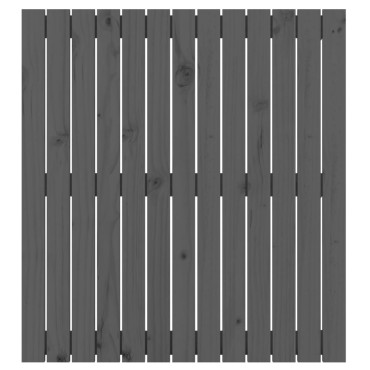 vidaXL Κεφαλάρι Τοίχου Γκρι 82,5x3x90cm από Μασίφ Ξύλο Πεύκου 1 τεμ.