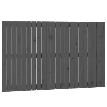 vidaXL Κεφαλάρι Τοίχου Γκρι 140x3x90cm από Μασίφ Ξύλο Πεύκου 1 τεμ.