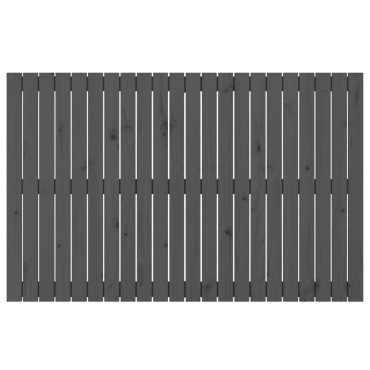 vidaXL Κεφαλάρι Τοίχου Γκρι 140x3x90cm από Μασίφ Ξύλο Πεύκου 1 τεμ.