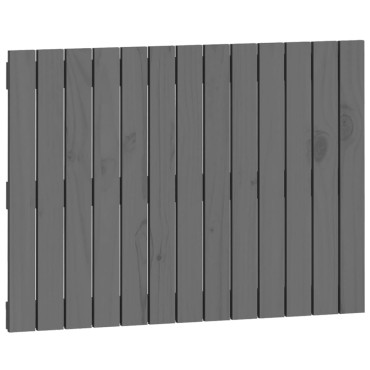vidaXL Κεφαλάρι Τοίχου Γκρι 82,5x3x60cm από Μασίφ Ξύλο Πεύκου 1 τεμ.