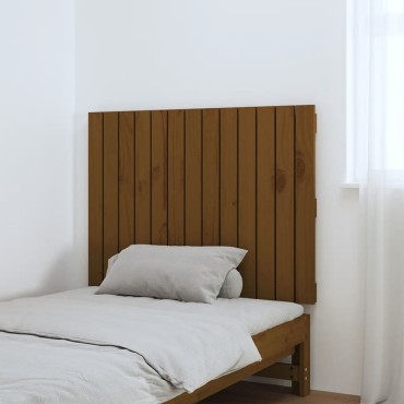 vidaXL Κεφαλάρι Τοίχου Μελί 82,5x3x60cm από Μασίφ Ξύλο Πεύκου 1 τεμ.