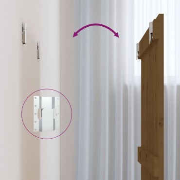vidaXL Κεφαλάρι Τοίχου Μελί 82,5x3x60cm από Μασίφ Ξύλο Πεύκου 1 τεμ.