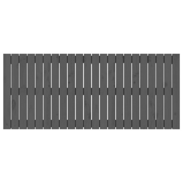 vidaXL Κεφαλάρι Τοίχου Γκρι 140x3x60cm από Μασίφ Ξύλο Πεύκου 1 τεμ.