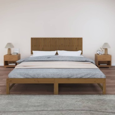 vidaXL Κεφαλάρι Τοίχου Μελί 185x3x60cm από Μασίφ Ξύλο Πεύκου 1 τεμ.
