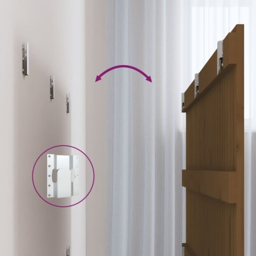 vidaXL Κεφαλάρι Τοίχου Μελί 185x3x60cm από Μασίφ Ξύλο Πεύκου 1 τεμ.