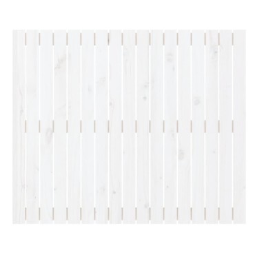 vidaXL Κεφαλάρι Τοίχου Λευκό 108x3x90cm από Μασίφ Ξύλο Πεύκου 1 τεμ.