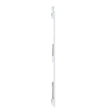 vidaXL Κεφαλάρι Τοίχου Λευκό 108x3x90cm από Μασίφ Ξύλο Πεύκου 1 τεμ.