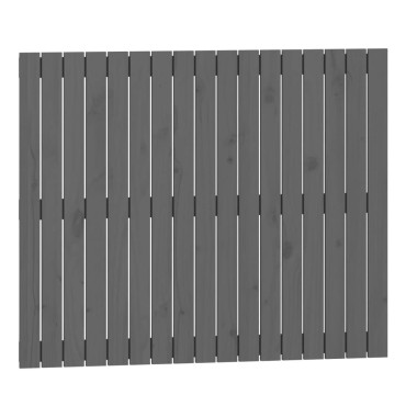 vidaXL Κεφαλάρι Τοίχου Γκρι 108x3x90cm από Μασίφ Ξύλο Πεύκου 1 τεμ.