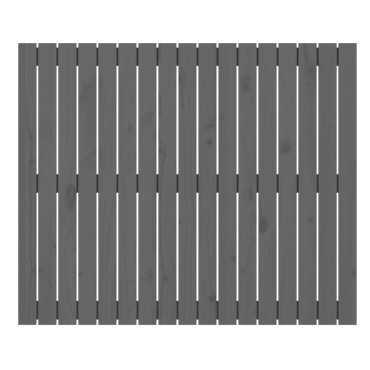 vidaXL Κεφαλάρι Τοίχου Γκρι 108x3x90cm από Μασίφ Ξύλο Πεύκου 1 τεμ.