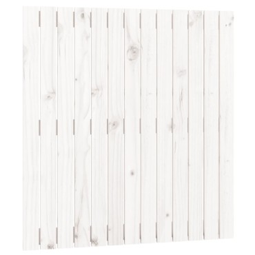 vidaXL Κεφαλάρι Τοίχου Λευκό 82,5x3x90cm από Μασίφ Ξύλο Πεύκου 1 τεμ.