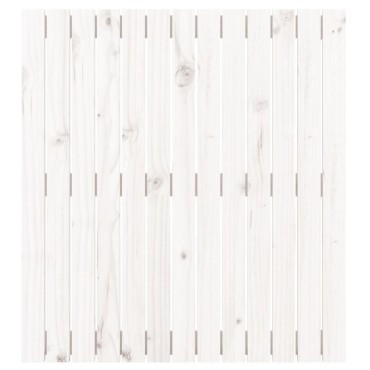 vidaXL Κεφαλάρι Τοίχου Λευκό 82,5x3x90cm από Μασίφ Ξύλο Πεύκου 1 τεμ.