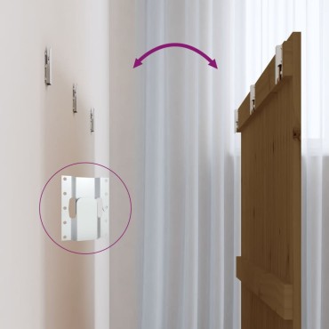 vidaXL Κεφαλάρι Τοίχου Μελί 140x3x90cm από Μασίφ Ξύλο Πεύκου 1 τεμ.