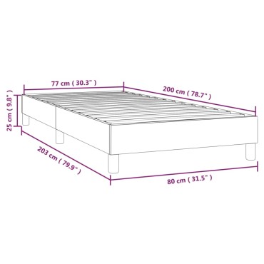 vidaXL Πλαίσιο Κρεβατιού Μαύρο 80 x 200 εκ. Βελούδινο