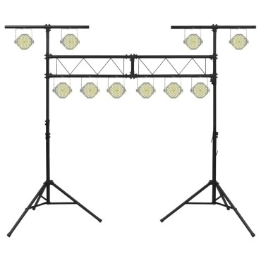 vidaXL Βάση Φωτισμού Μαύρη 338 x 115 x (180-300) εκ. Ατσάλινη