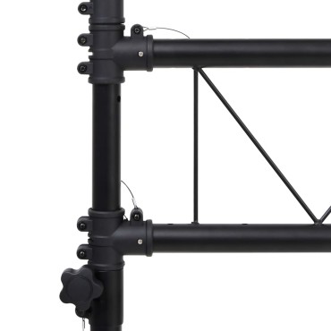 vidaXL Βάση Φωτισμού Μαύρη 338 x 115 x (180-300) εκ. Ατσάλινη