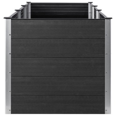 vidaXL Ζαρντινιέρα Κήπου Υπερυψωμένη Γκρι 300 x 50 x 91 εκ. από WPC
