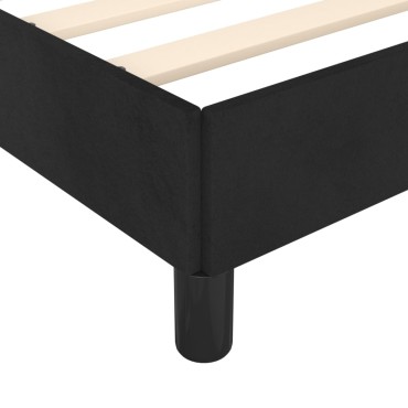 vidaXL Πλαίσιο Κρεβατιού Μαύρο 90x190cm Βελούδινο 1 τεμ. - Μονό
