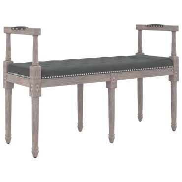 vidaXL Πάγκος Σκούρο Γκρι 110x40x70cm Υφασμάτινος 1 τεμ.