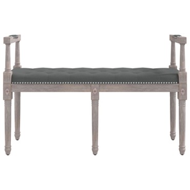 vidaXL Πάγκος Σκούρο Γκρι 110x40x70cm Υφασμάτινος 1 τεμ.