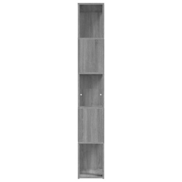 vidaXL Βιβλιοθήκη Γκρι Sonoma 45x24x160cm από Επεξεργασμένο Ξύλο 1 τεμ.