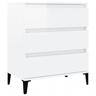 vidaXL Ντουλάπι Γυαλιστερό Λευκό 60x35x70cm από Επεξεργασμένο Ξύλο 1 τεμ.