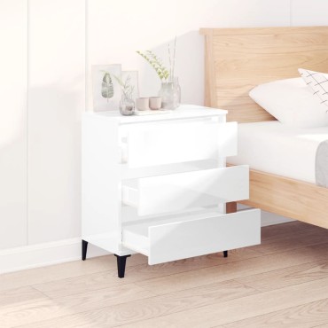 vidaXL Ντουλάπι Γυαλιστερό Λευκό 60x35x70cm από Επεξεργασμένο Ξύλο 1 τεμ.